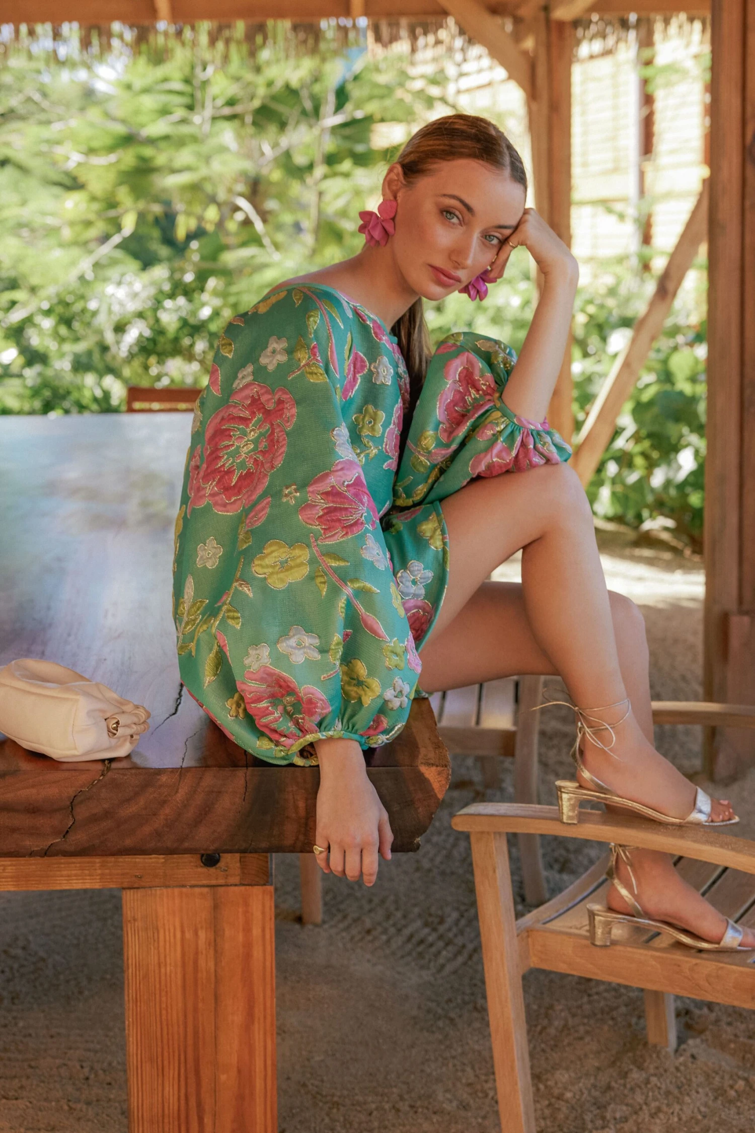 Loeffler Randall Champagne Jackie Ankle Wrap Sandal 4 Loeffler Randall Champagne Jackie Ankle Wrap Sandal - Image 2