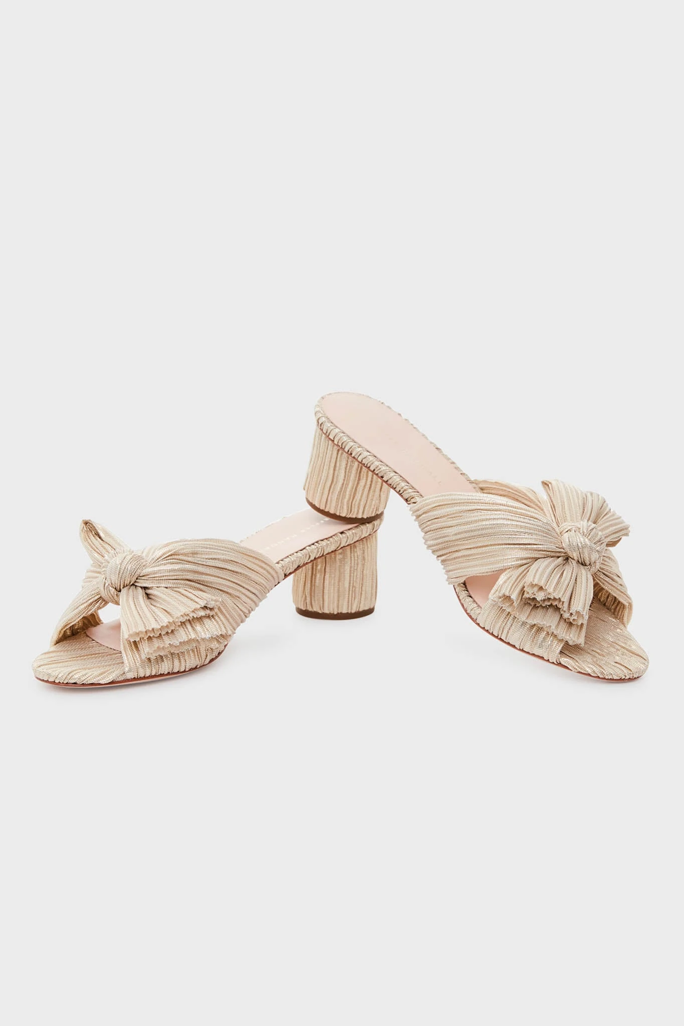 Loeffler Randall Exclusive Platinum Emilia Pleated Knot Mules 8 Loeffler Randall Exclusive Platinum Emilia Pleated Knot Mules - Image 6