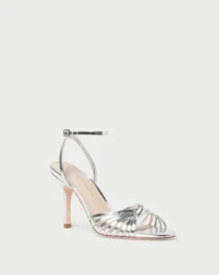 Loeffler Randall Ada Silver Knot Heeled Sandal