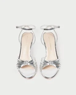Loeffler Randall Ada Silver Knot Heeled Sandal 9 Loeffler Randall Ada Silver Knot Heeled Sandal -Loeffler Randall ADA ML SILVER 3 1
