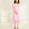 Loeffler Randall Addison Pink Puff-Sleeve Dress 1 Loeffler Randall Addison Pink Puff-Sleeve Dress -Loeffler Randall ADDISON PINK 4333