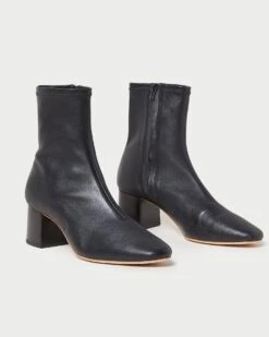 Loeffler Randall Alec Black Mid-Heel Stretch Bootie 9 Loeffler Randall Alec Black Mid-Heel Stretch Bootie -Loeffler Randall ALEC STNA BLACK 3