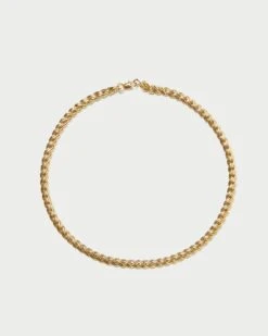 Loeffler Randall Allegra Gold Lock Chain Necklace