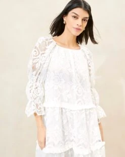 Loeffler Randall Antoinette White Tiered Lace Dress 6 Loeffler Randall Antoinette White Tiered Lace Dress -Loeffler Randall ANTOINETTE LACE WHITE 049copy a61f0d1b 6b4a 4daf a42c 81d959eee379
