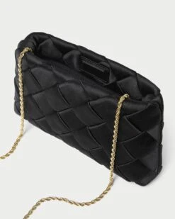 Loeffler Randall Auzeen Black Mini Woven Clutch 10 Loeffler Randall Auzeen Black Mini Woven Clutch -Loeffler Randall AUZEEN WSAT BLACK 4