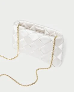 Loeffler Randall Auzeen Cream Mini Woven Clutch 9 Loeffler Randall Auzeen Cream Mini Woven Clutch -Loeffler Randall AUZEEN WSAT CREAM 3