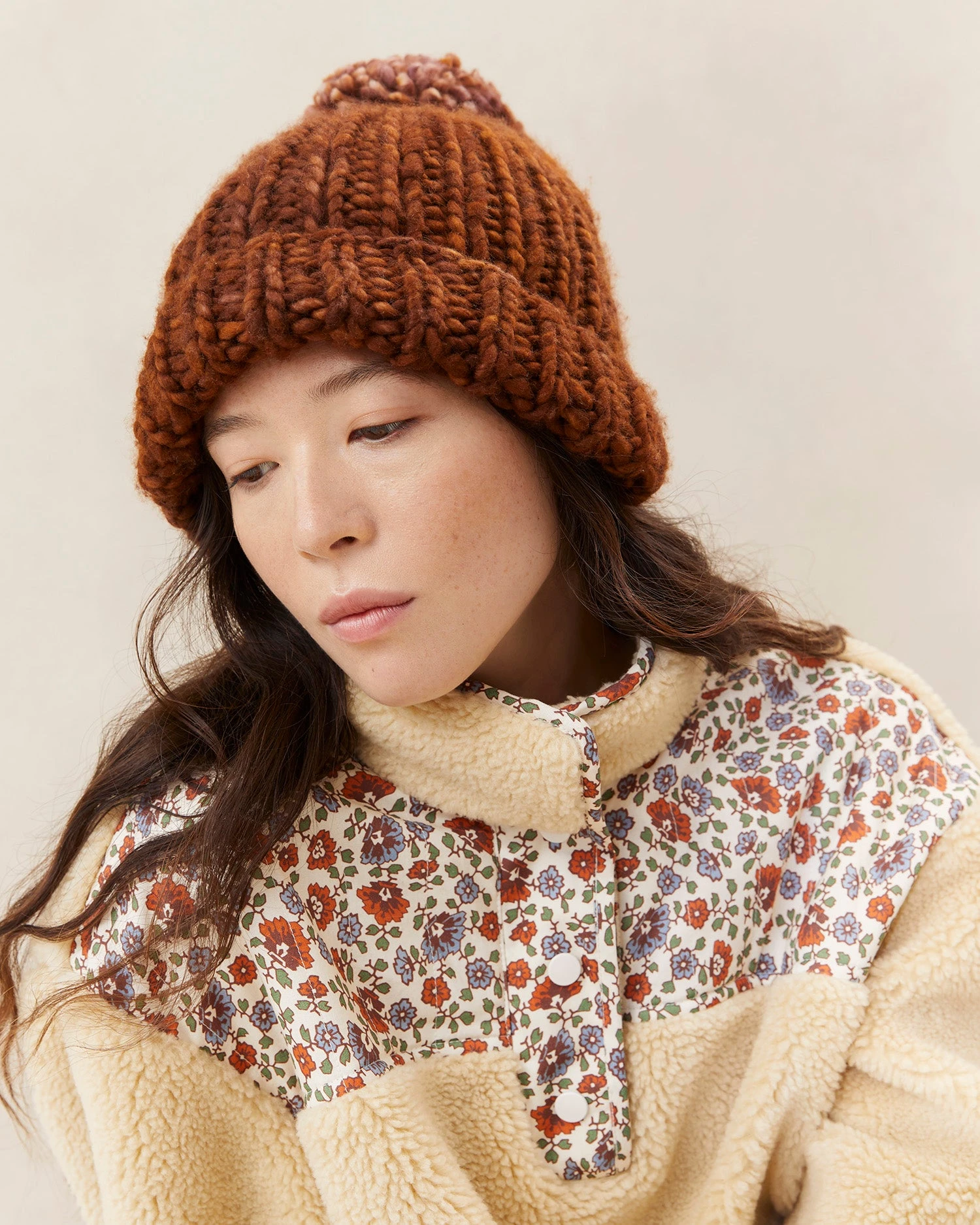 Loeffler Randall Ava Sienna Knit Pompom Hat 5 Loeffler Randall Ava Sienna Knit Pompom Hat - Image 3
