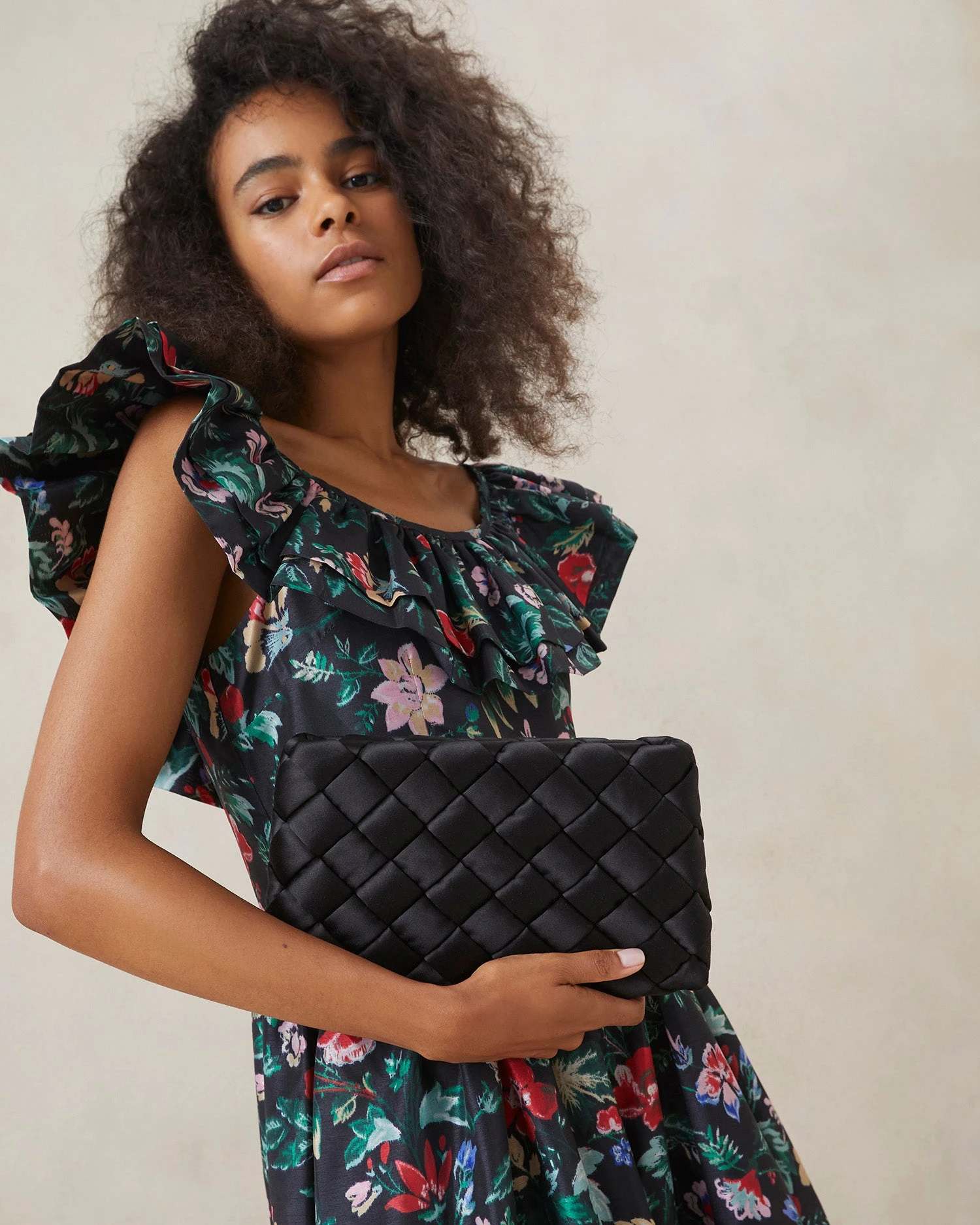 Loeffler Randall Aviva Black Woven Puff Clutch 7 Loeffler Randall Aviva Black Woven Puff Clutch - Image 5