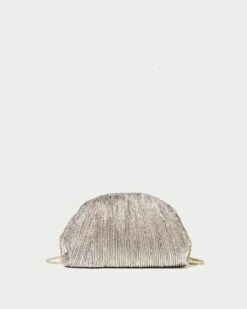 Loeffler Randall Bailey Champagne Pleated Dome Clutch