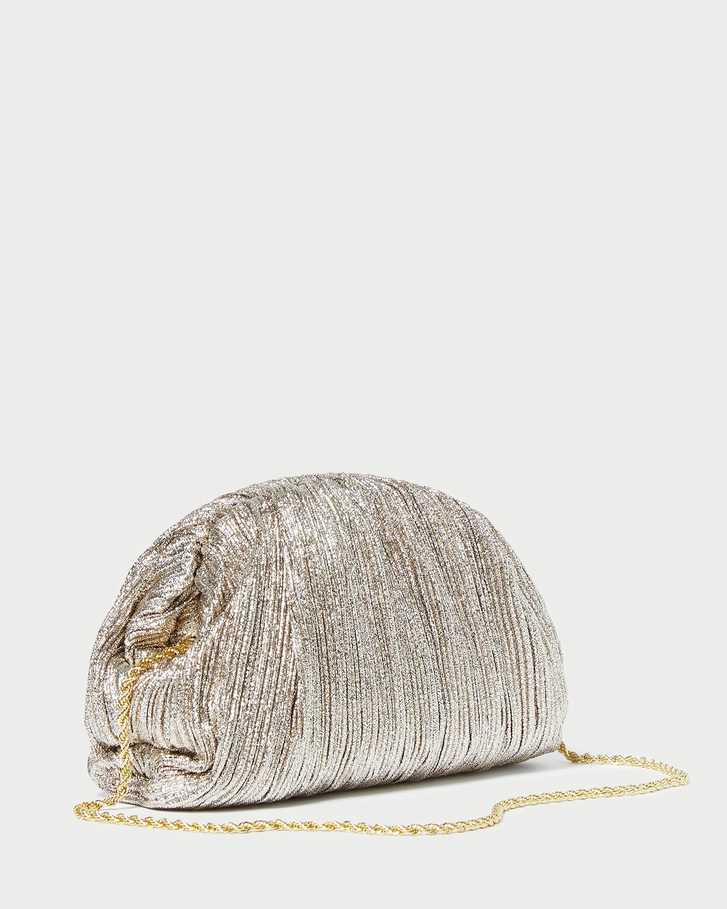 Loeffler Randall Bailey Champagne Pleated Dome Clutch 4 Loeffler Randall Bailey Champagne Pleated Dome Clutch - Image 2