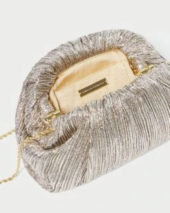 Loeffler Randall Bailey Champagne Pleated Dome Clutch 9 Loeffler Randall Bailey Champagne Pleated Dome Clutch -Loeffler Randall BAILEY PLA CHAMP 4