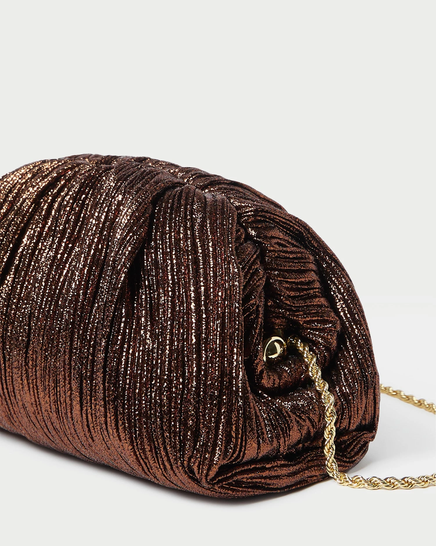 Loeffler Randall Bailey Mocha Pleated Dome Clutch 4 Loeffler Randall Bailey Mocha Pleated Dome Clutch - Image 2