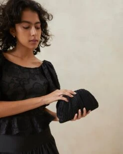 Loeffler Randall Bailey Black Pleated Dome Clutch 11 Loeffler Randall Bailey Black Pleated Dome Clutch -Loeffler Randall BAILEY PLFA BLACK 5