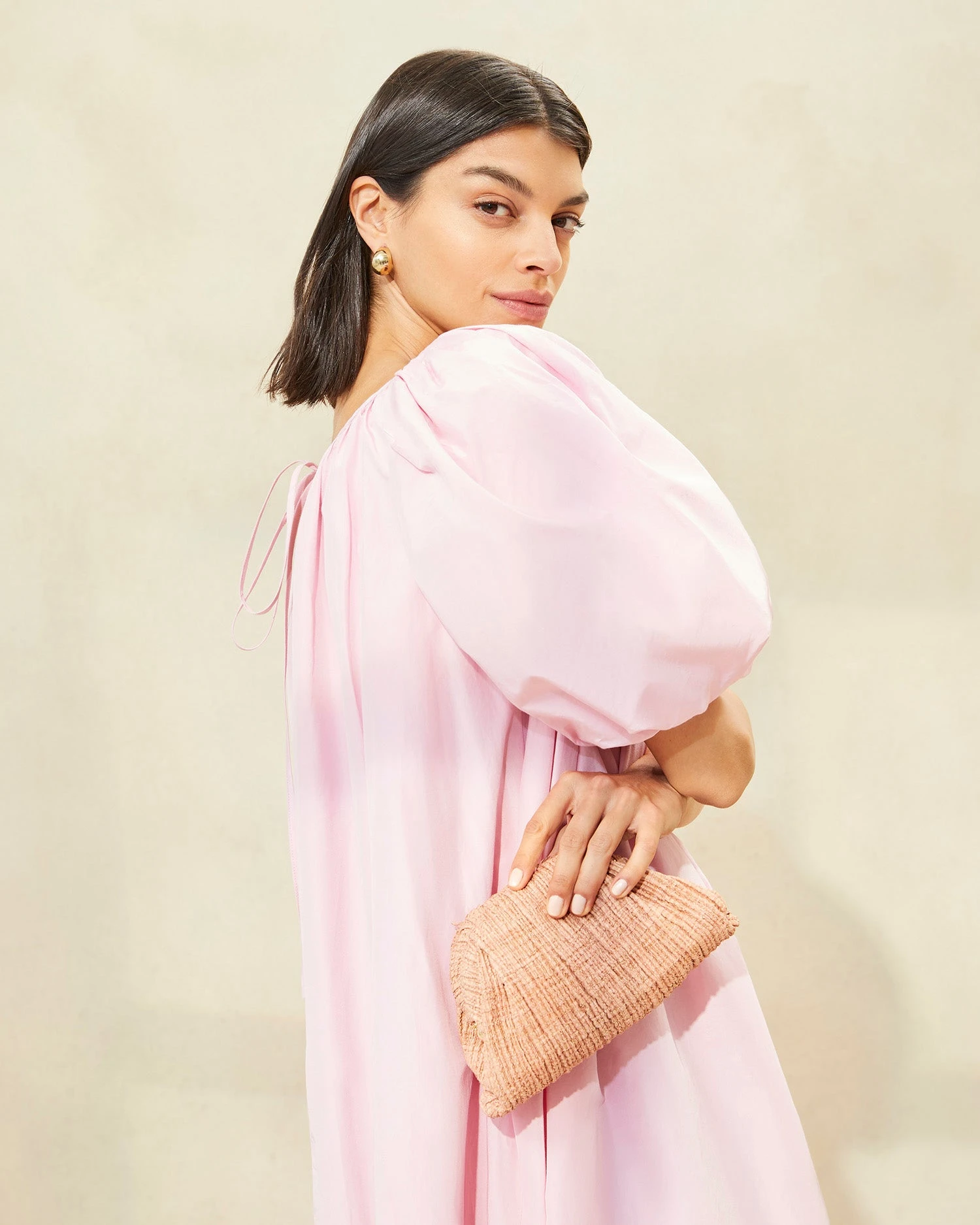 Loeffler Randall Bailey Blush Pleated Dome Clutch 7 Loeffler Randall Bailey Blush Pleated Dome Clutch - Image 5