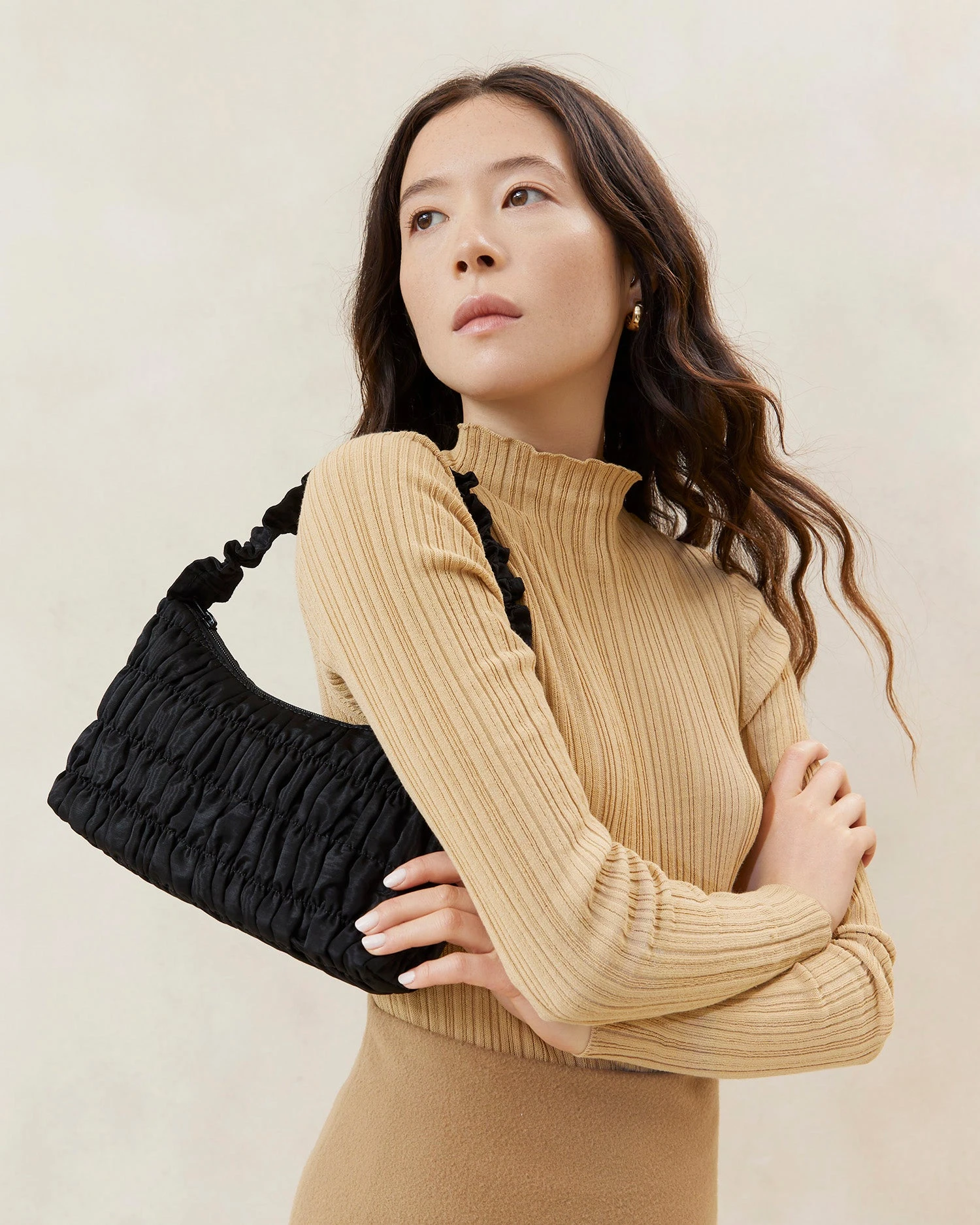 Loeffler Randall Barry Black Gathered Shoulder Bag 7 Loeffler Randall Barry Black Gathered Shoulder Bag - Image 5