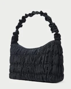 Loeffler Randall Barry Black Gathered Shoulder Bag 8 Loeffler Randall Barry Black Gathered Shoulder Bag -Loeffler Randall BARRY MO BLACK 2