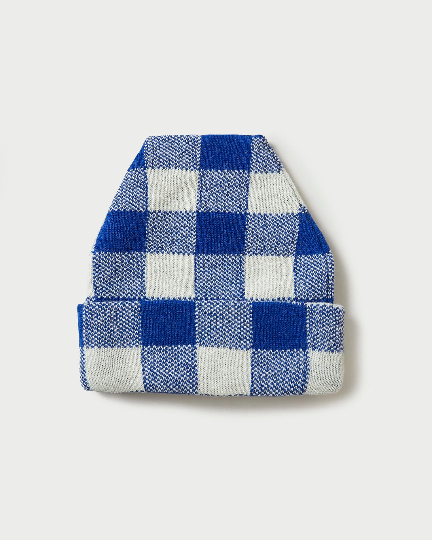 Loeffler Randall Bartlet Blue Checker Knit Beanie 3 Loeffler Randall Bartlet Blue Checker Knit Beanie