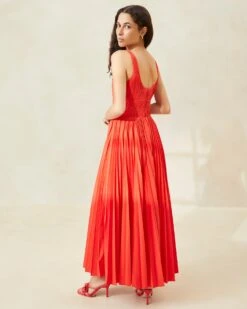 Loeffler Randall Bea Poppy Pleated Dress -Loeffler Randall BEA POPY 147copy