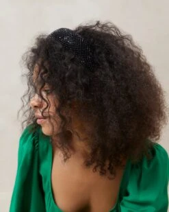 Loeffler Randall Bellamy Black Diamanté Puffy Headband 7 Loeffler Randall Bellamy Black Diamanté Puffy Headband -Loeffler Randall BELLAMY DIAM BLACK 3