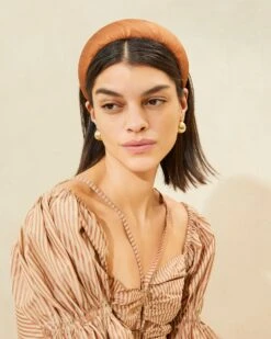 Loeffler Randall Bellamy Nutmeg Moiré Headband 7 Loeffler Randall Bellamy Nutmeg Moiré Headband -Loeffler Randall BELLAMY MO NUTMG 003copy