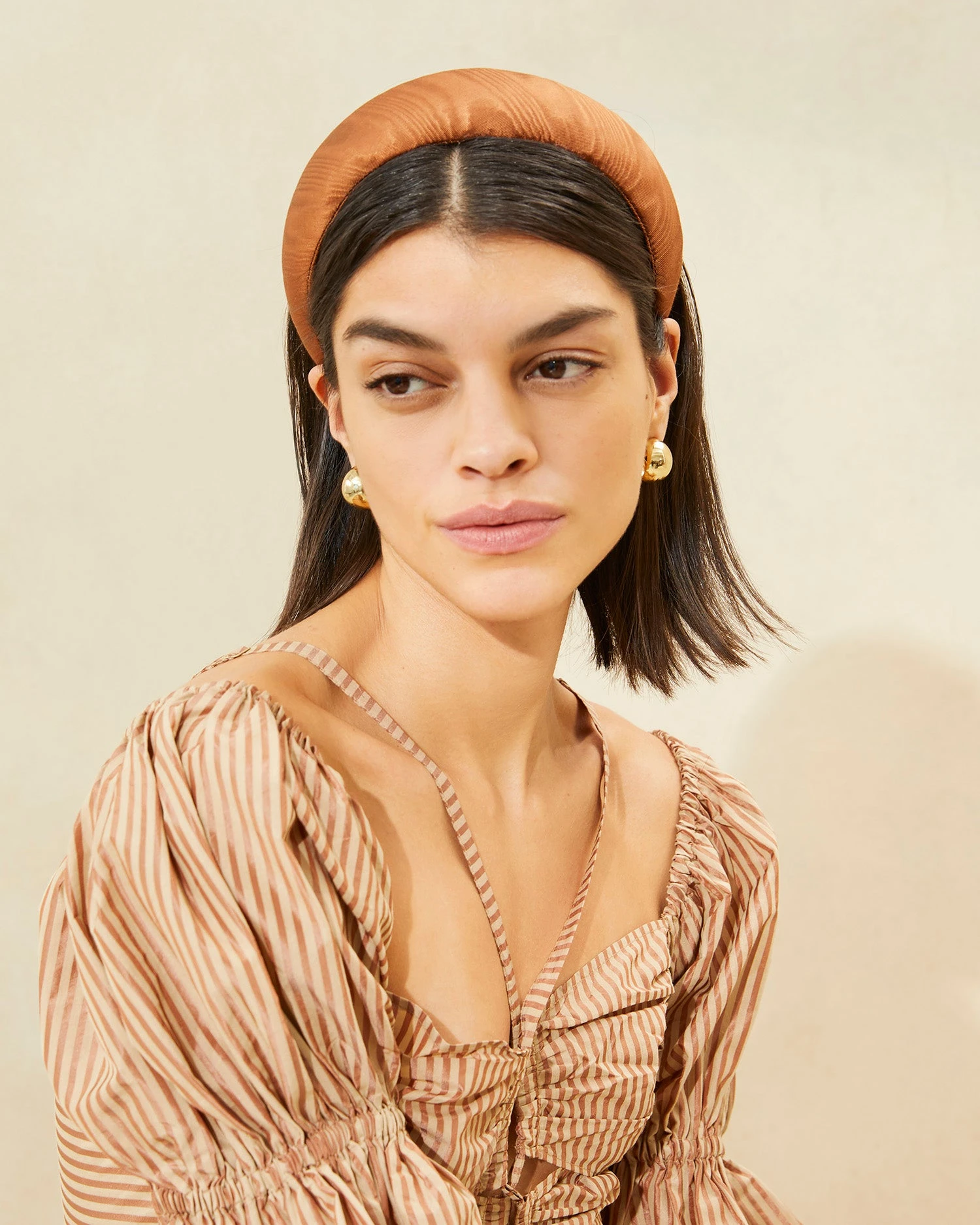 Loeffler Randall Bellamy Nutmeg Moiré Headband 5 Loeffler Randall Bellamy Nutmeg Moiré Headband - Image 3