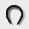 Loeffler Randall Bellamy Black Satin Puffy Headband 2 Loeffler Randall Bellamy Black Satin Puffy Headband -Loeffler Randall BELLAMY SATN BLACK 1