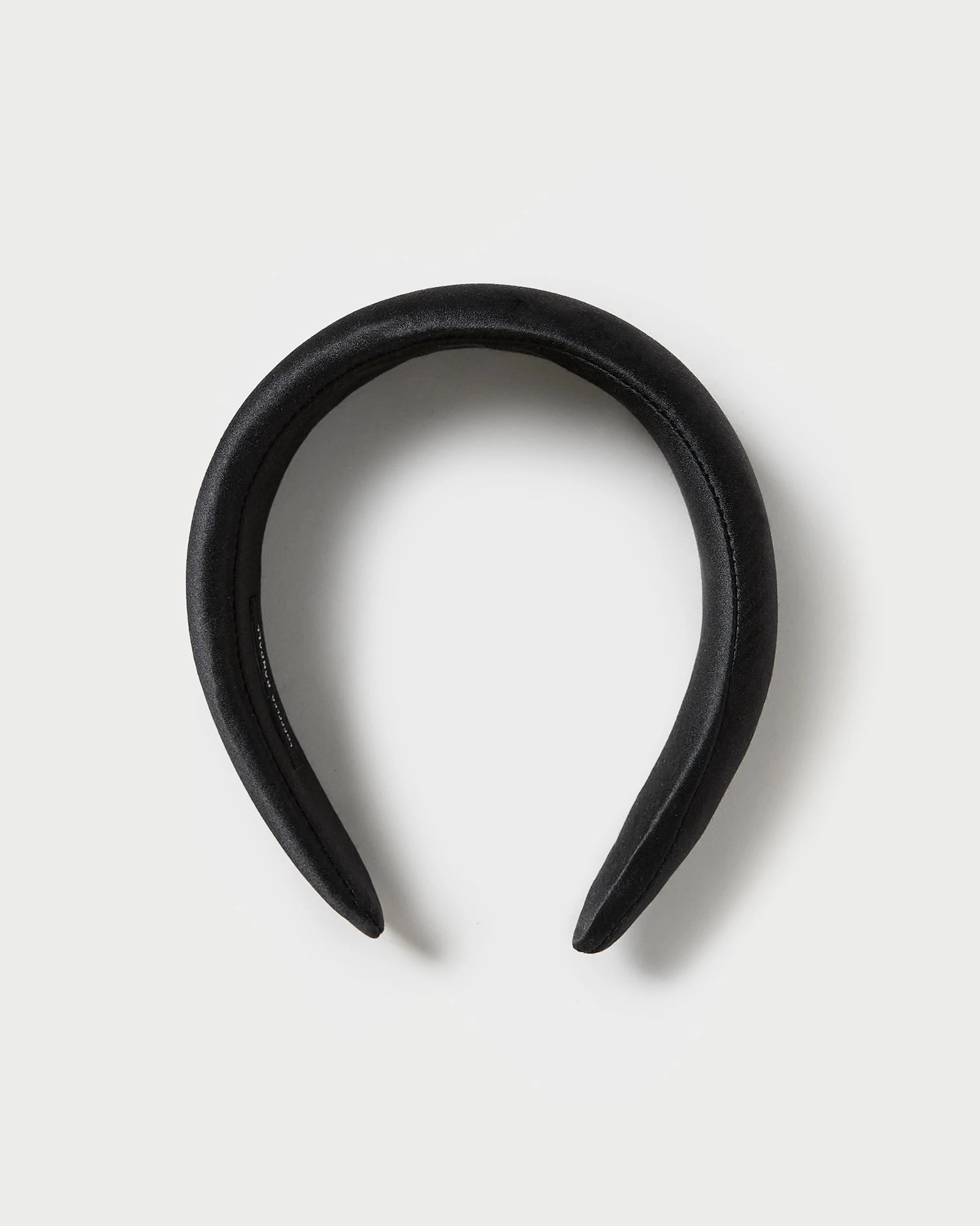 Loeffler Randall Bellamy Black Satin Puffy Headband 3 Loeffler Randall Bellamy Black Satin Puffy Headband