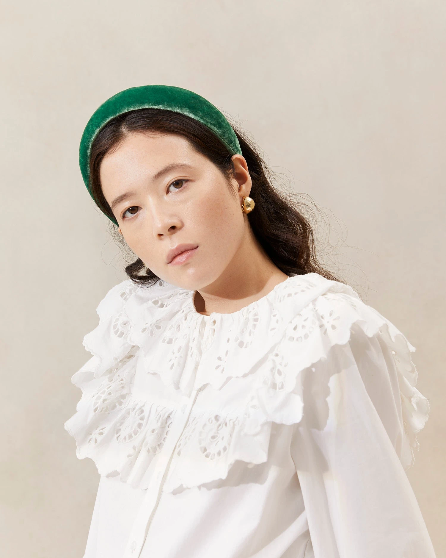 Loeffler Randall Bellamy Cyprus Velvet Headband 5 Loeffler Randall Bellamy Cyprus Velvet Headband - Image 3