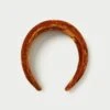 Loeffler Randall Bellamy Ochre Velvet Headband 2 Loeffler Randall Bellamy Ochre Velvet Headband -Loeffler Randall BELLAMY VL OCHRE 1