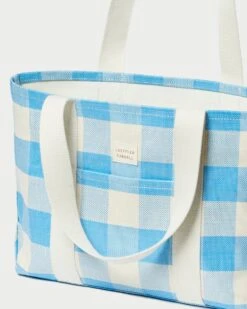 Loeffler Randall Bennett Blue Gingham Medium Tote -Loeffler Randall BENNET WNP BLUGI 3