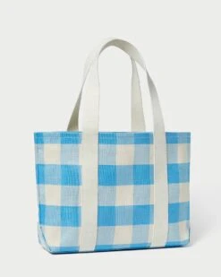 Loeffler Randall Bennett Blue Gingham Medium Tote -Loeffler Randall BENNET WNP BLUGI 4