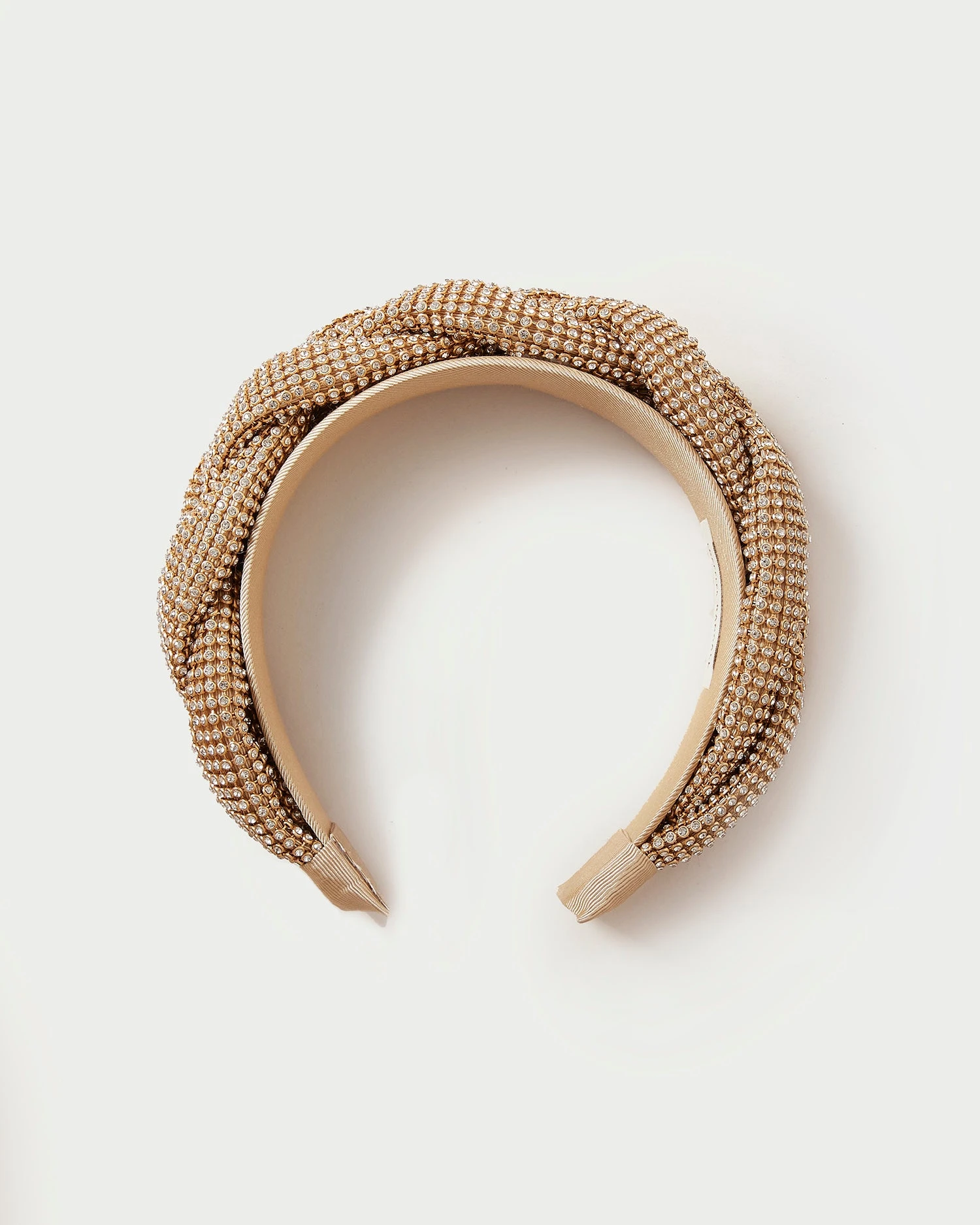 Loeffler Randall Bijou Gold Diamanté Braided Headband 3 Loeffler Randall Bijou Gold Diamanté Braided Headband