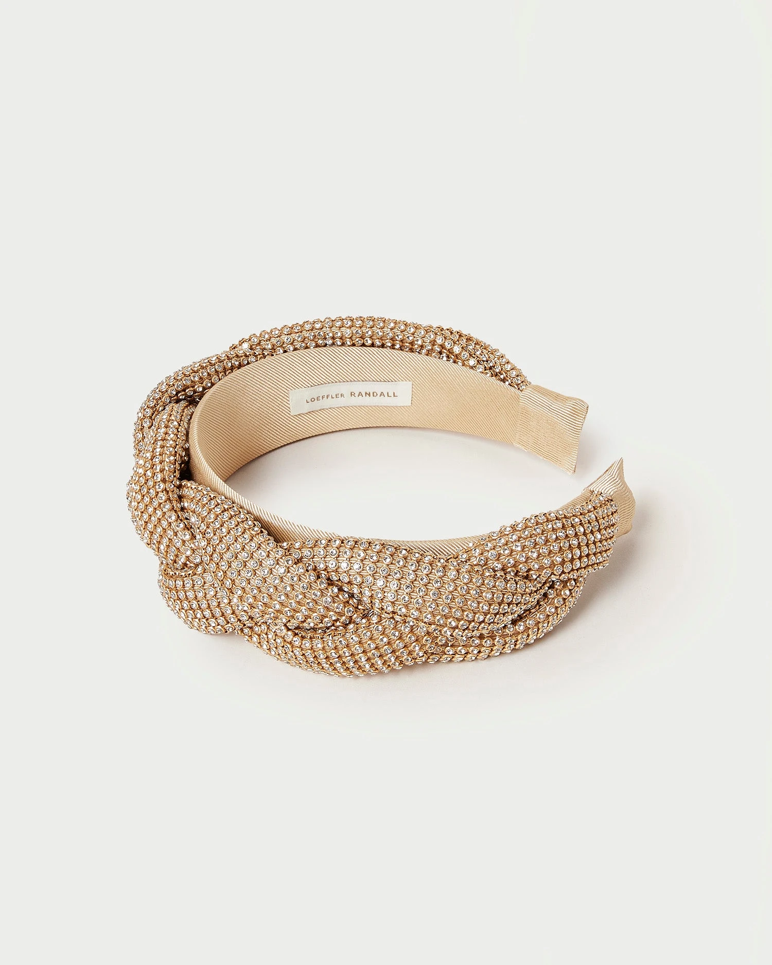 Loeffler Randall Bijou Gold Diamanté Braided Headband 4 Loeffler Randall Bijou Gold Diamanté Braided Headband - Image 2