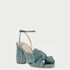 Loeffler Randall Camellia Green Gingham Bow Heel 2 Loeffler Randall Camellia Green Gingham Bow Heel -Loeffler Randall CAMELLIA PLFA MGRGI 1 1