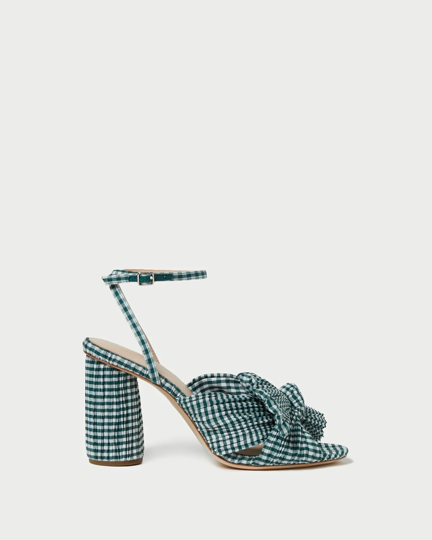 Loeffler Randall Camellia Green Gingham Bow Heel 4 Loeffler Randall Camellia Green Gingham Bow Heel - Image 2