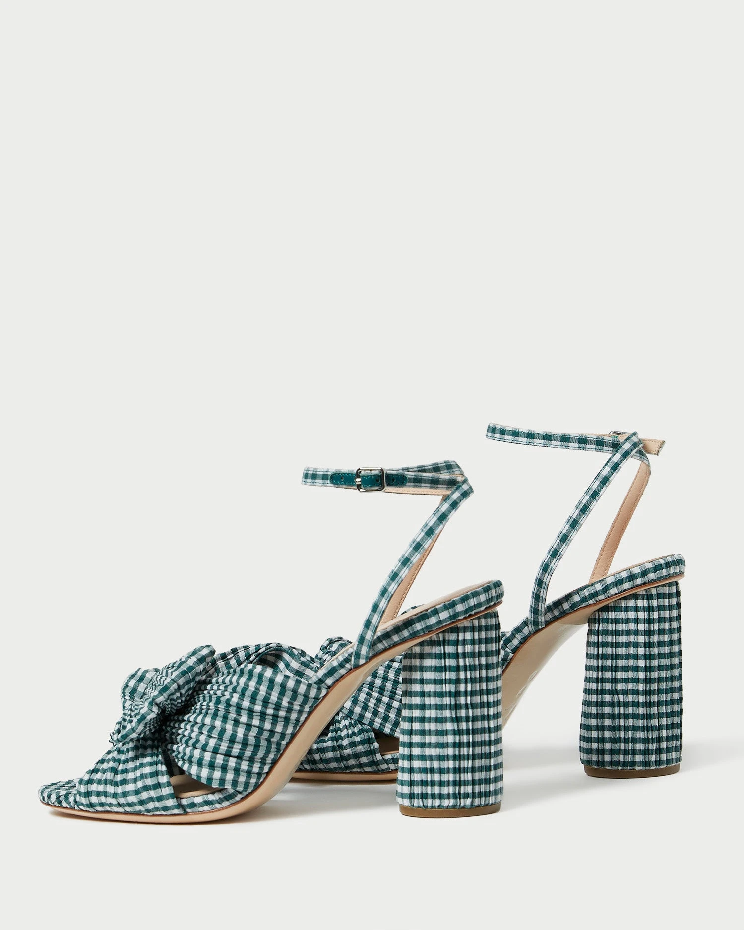 Loeffler Randall Camellia Green Gingham Bow Heel 6 Loeffler Randall Camellia Green Gingham Bow Heel - Image 4
