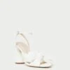 Loeffler Randall Camellia White Pleated Bow Heel 2 Loeffler Randall Camellia White Pleated Bow Heel -Loeffler Randall CAMELLIA PLFV WHITE 1 1