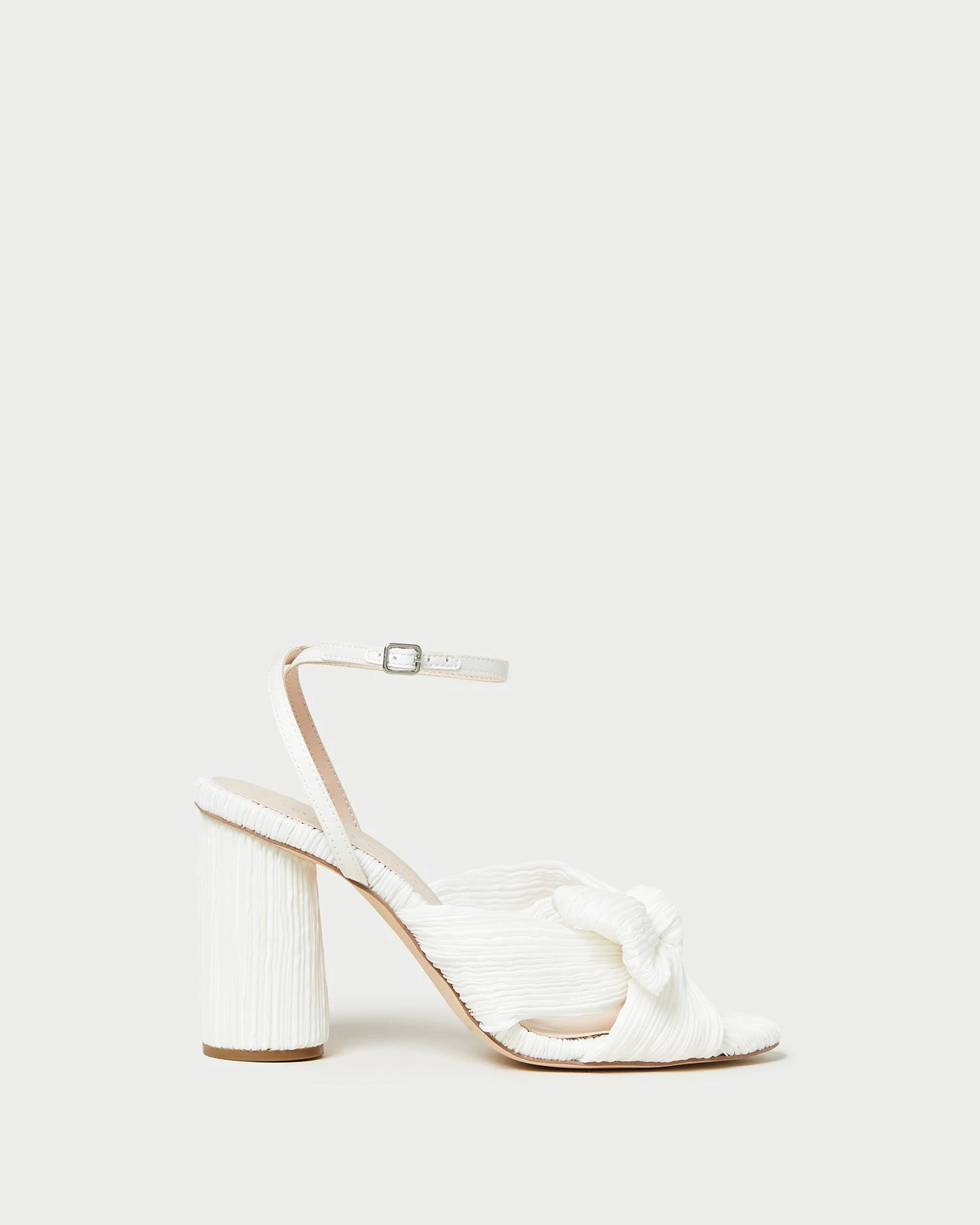 Loeffler Randall Camellia White Pleated Bow Heel 4 Loeffler Randall Camellia White Pleated Bow Heel - Image 2