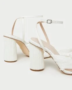 Loeffler Randall Camellia White Pleated Bow Heel 10 Loeffler Randall Camellia White Pleated Bow Heel -Loeffler Randall CAMELLIA PLFV WHITE 4 1