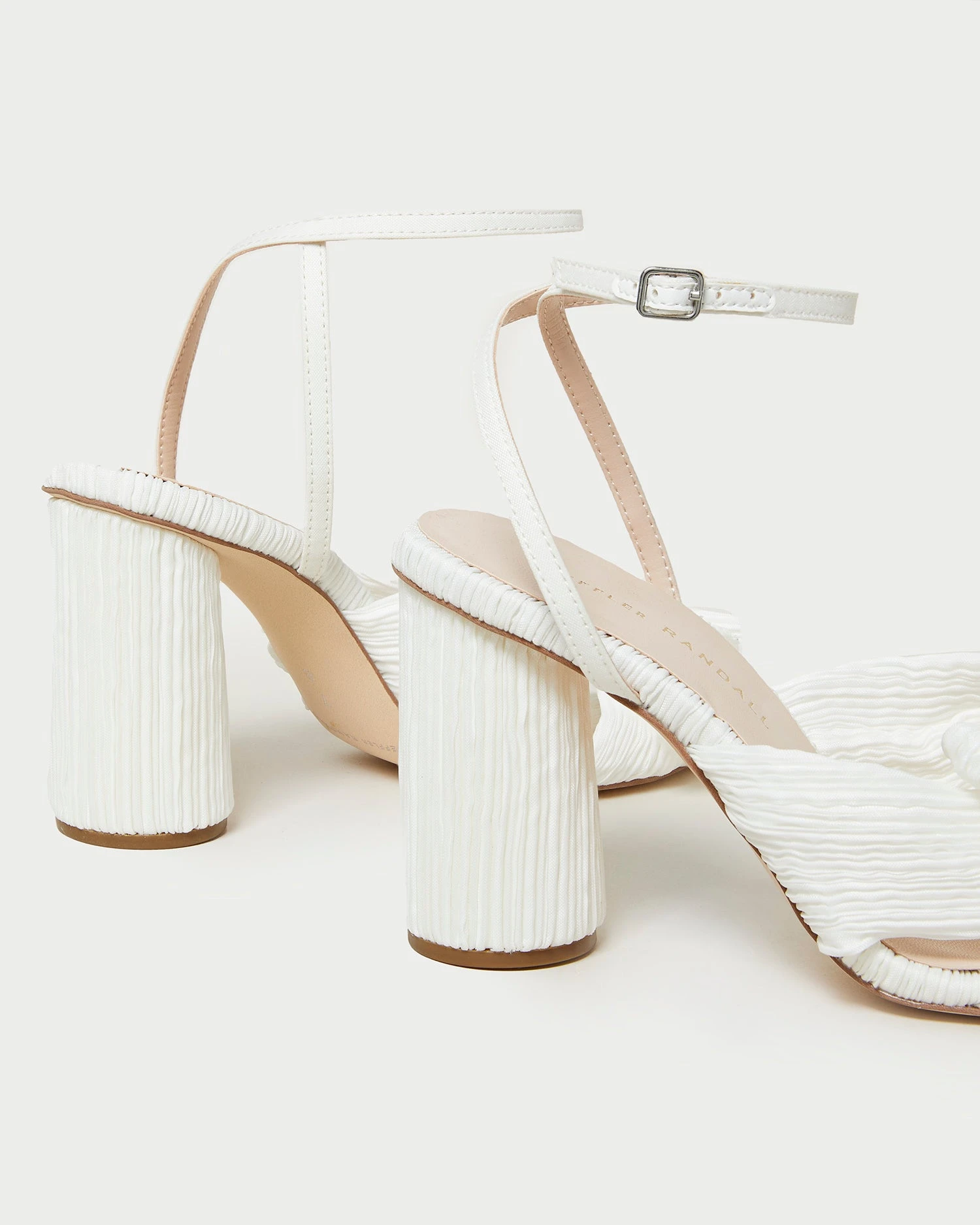 Loeffler Randall Camellia White Pleated Bow Heel 6 Loeffler Randall Camellia White Pleated Bow Heel - Image 4