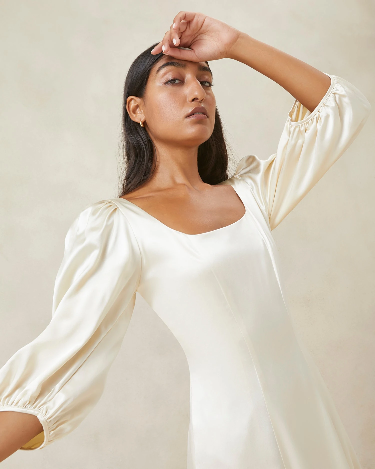 Loeffler Randall Carmina Ivory Long Curve Dress 4 Loeffler Randall Carmina Ivory Long Curve Dress - Image 2