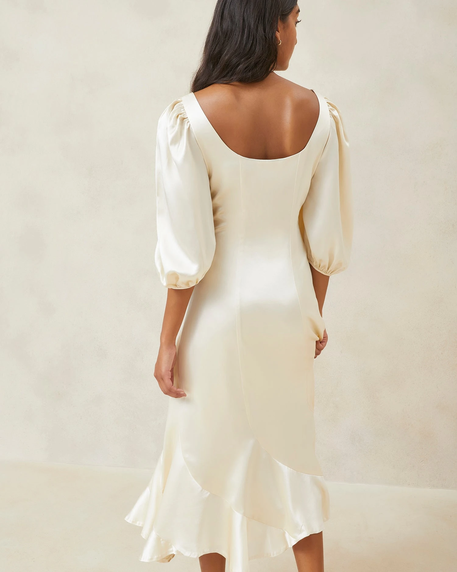 Loeffler Randall Carmina Ivory Long Curve Dress 5 Loeffler Randall Carmina Ivory Long Curve Dress - Image 3