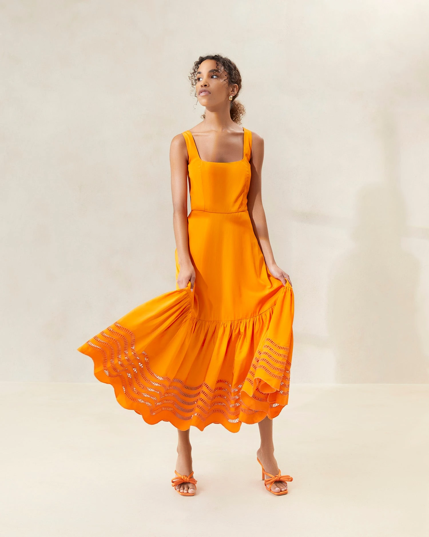 Loeffler Randall Carine Marigold Embroidered Midi Dress 3 Loeffler Randall Carine Marigold Embroidered Midi Dress
