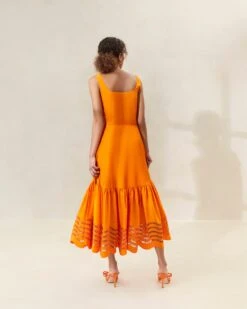 Loeffler Randall Carine Marigold Embroidered Midi Dress 7 Loeffler Randall Carine Marigold Embroidered Midi Dress -Loeffler Randall CARMINE MARIGOLD 3