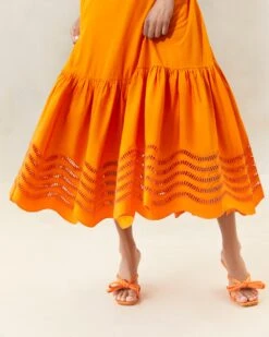 Loeffler Randall Carine Marigold Embroidered Midi Dress 6 Loeffler Randall Carine Marigold Embroidered Midi Dress -Loeffler Randall CARMINE MARIGOLD 4