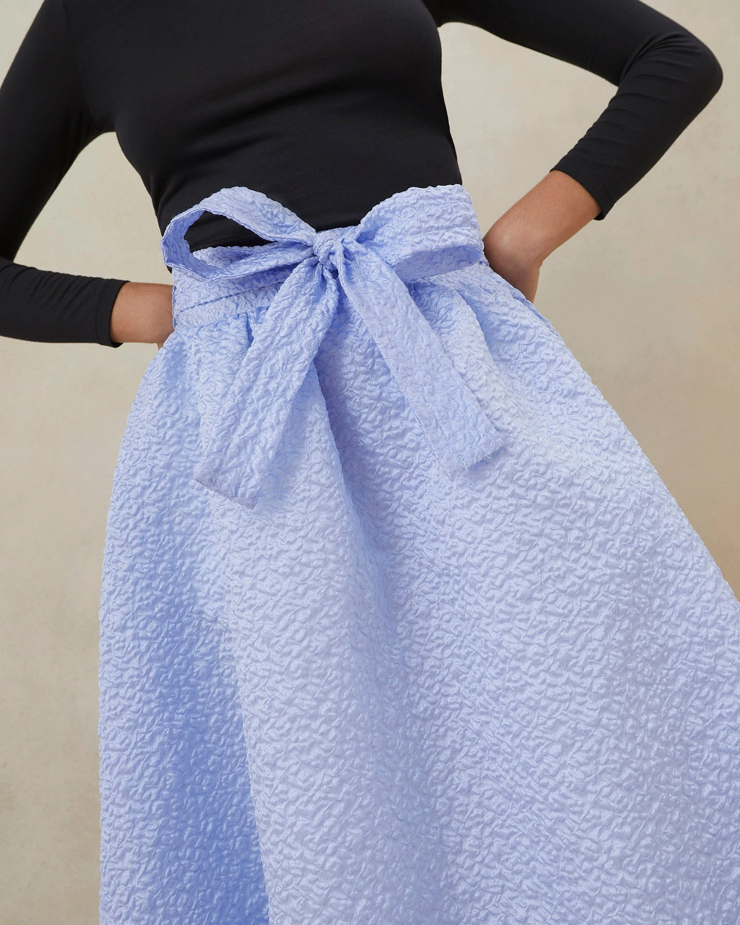 Loeffler Randall Carrie Blue Ruffled Circle Skirt 4 Loeffler Randall Carrie Blue Ruffled Circle Skirt - Image 2