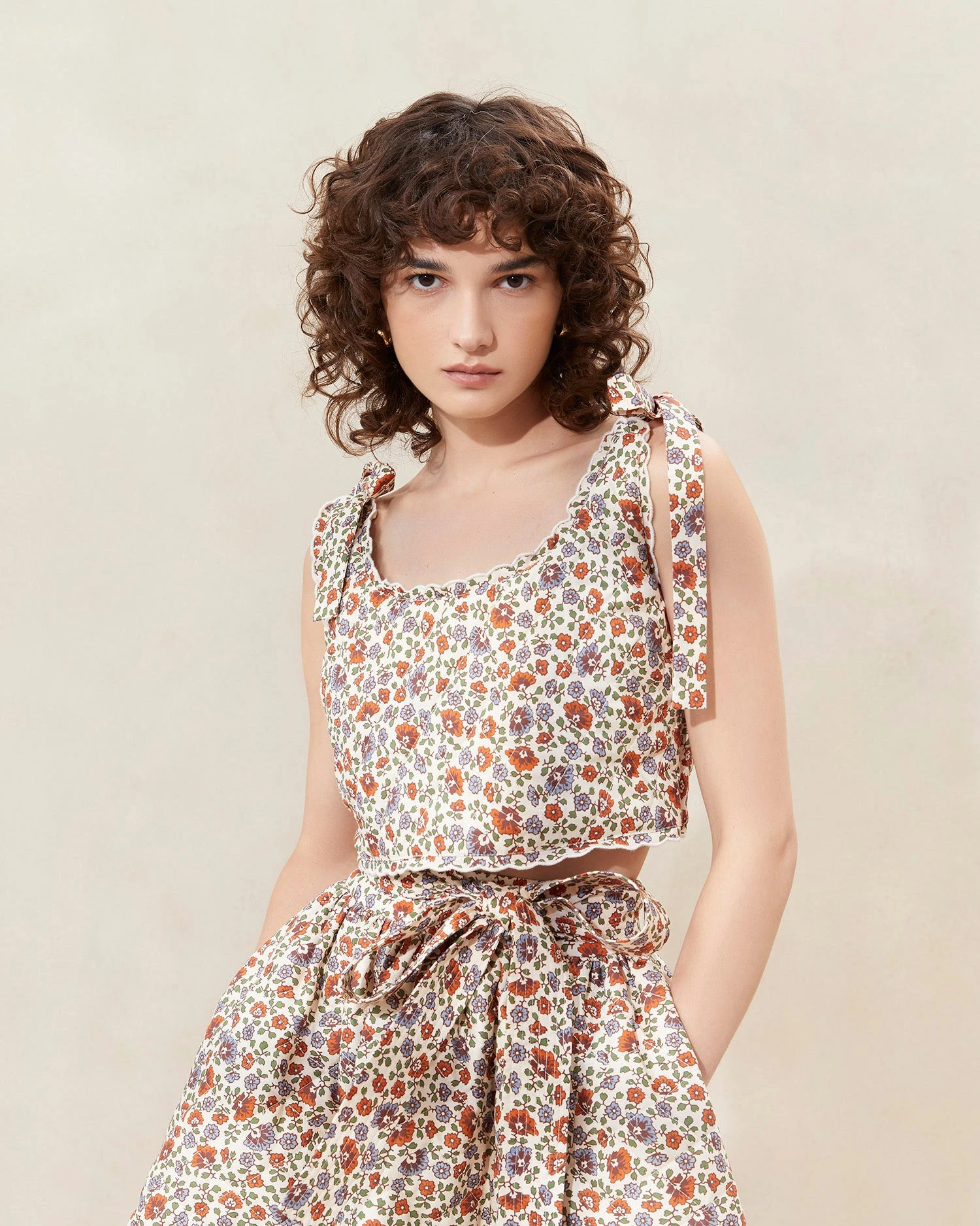 Loeffler Randall Cece Cream Floral Quilted Top 3 Loeffler Randall Cece Cream Floral Quilted Top