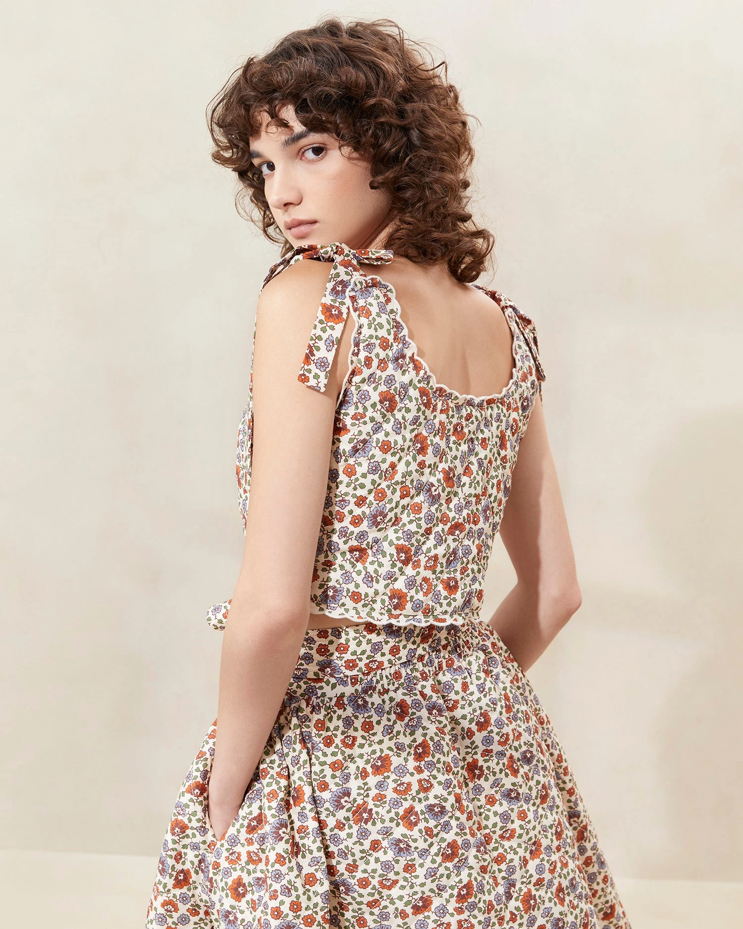 Loeffler Randall Cece Cream Floral Quilted Top 5 Loeffler Randall Cece Cream Floral Quilted Top - Image 3