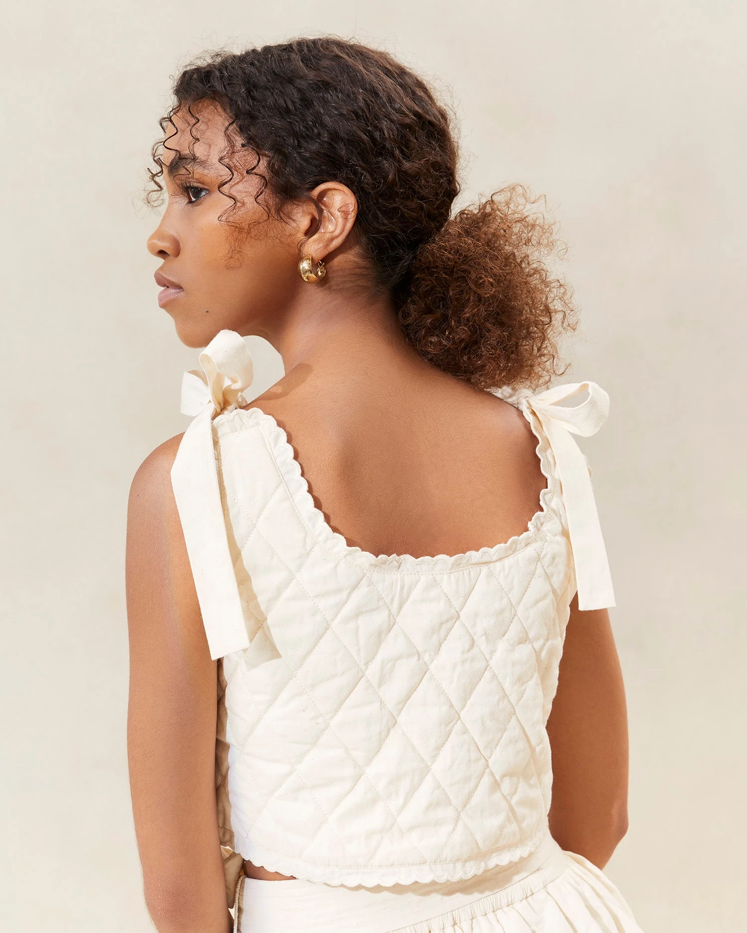 Loeffler Randall Cece Natural Quilted Top 5 Loeffler Randall Cece Natural Quilted Top - Image 3