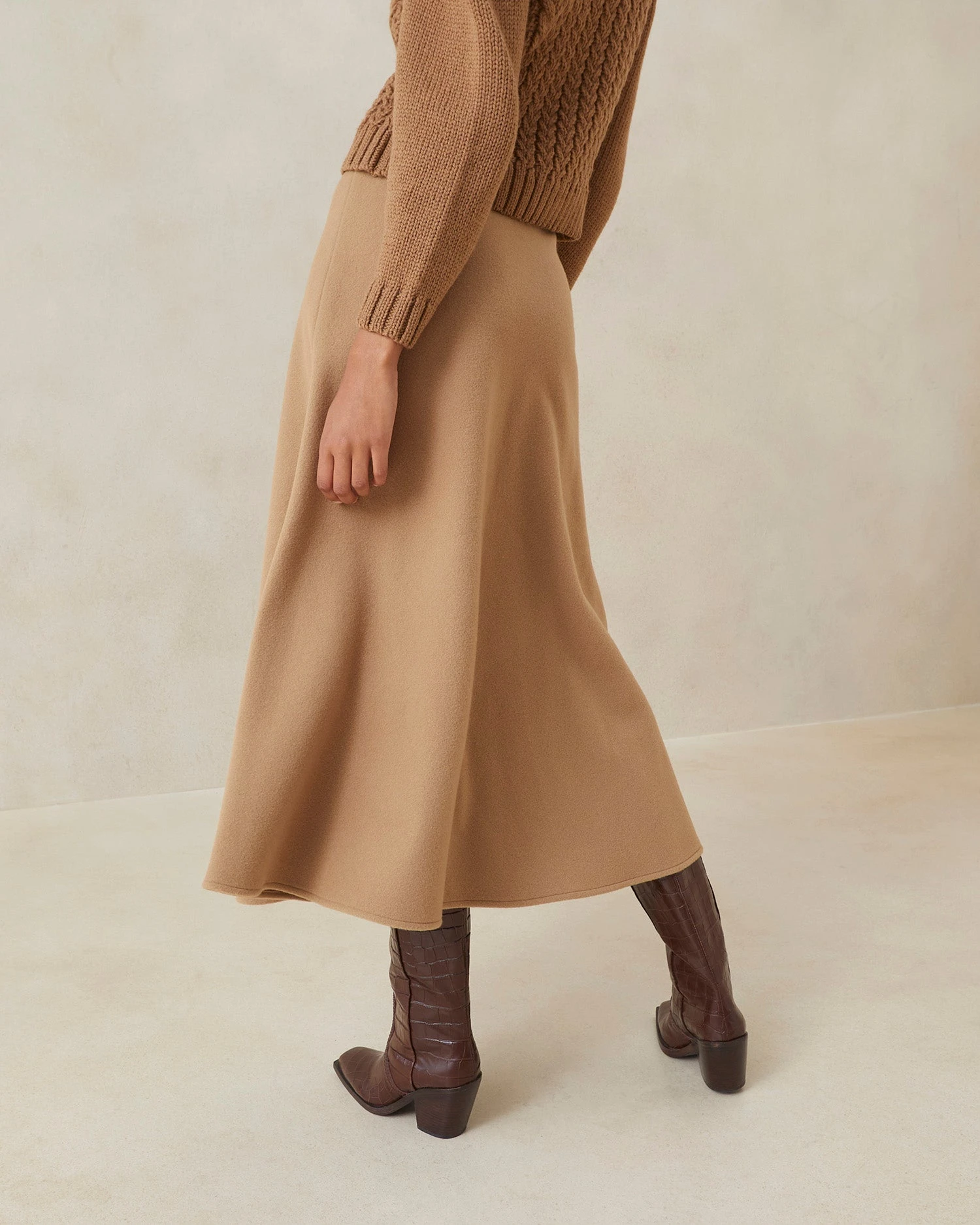 Loeffler Randall Charissa Camel Circle Skirt 4 Loeffler Randall Charissa Camel Circle Skirt - Image 2